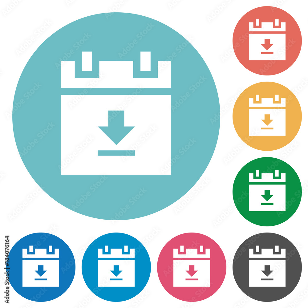 download schedule data flat round icons download schedule data flat round icons