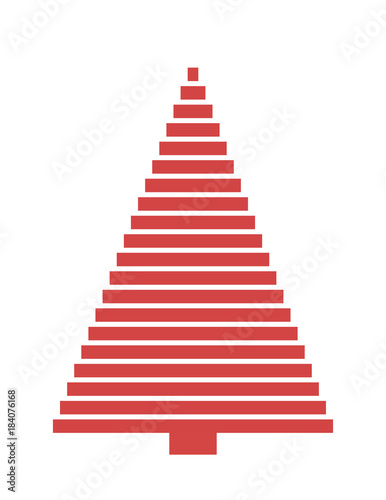 Christmas Tree on white background. Vector illustration