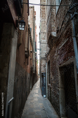 Beautiful photo street of Venice   Italy .