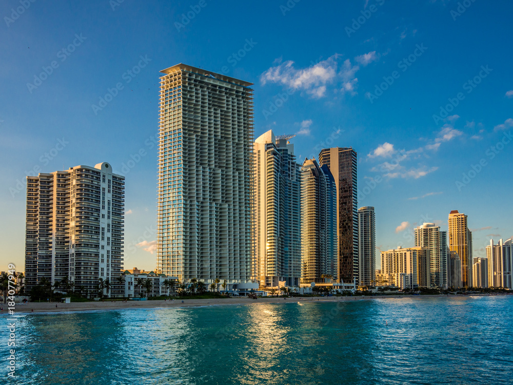 Panorama of Sunny Isles Beach city