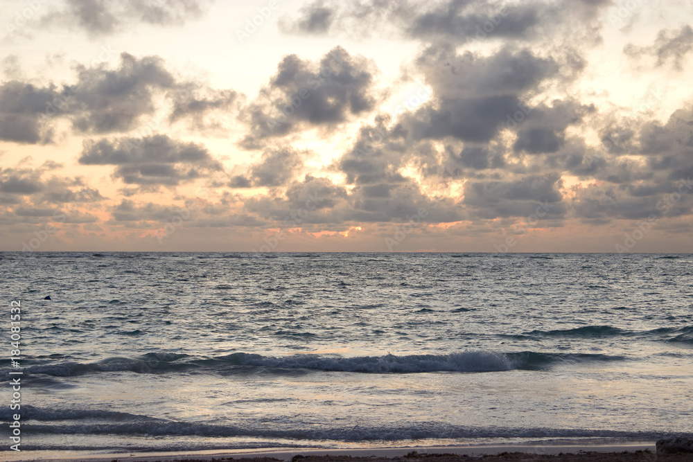 Sunrise on the beach in Punta Cana, Dominican Republic. Sunrise on the beach in Punta Cana, Dominican Republic.
