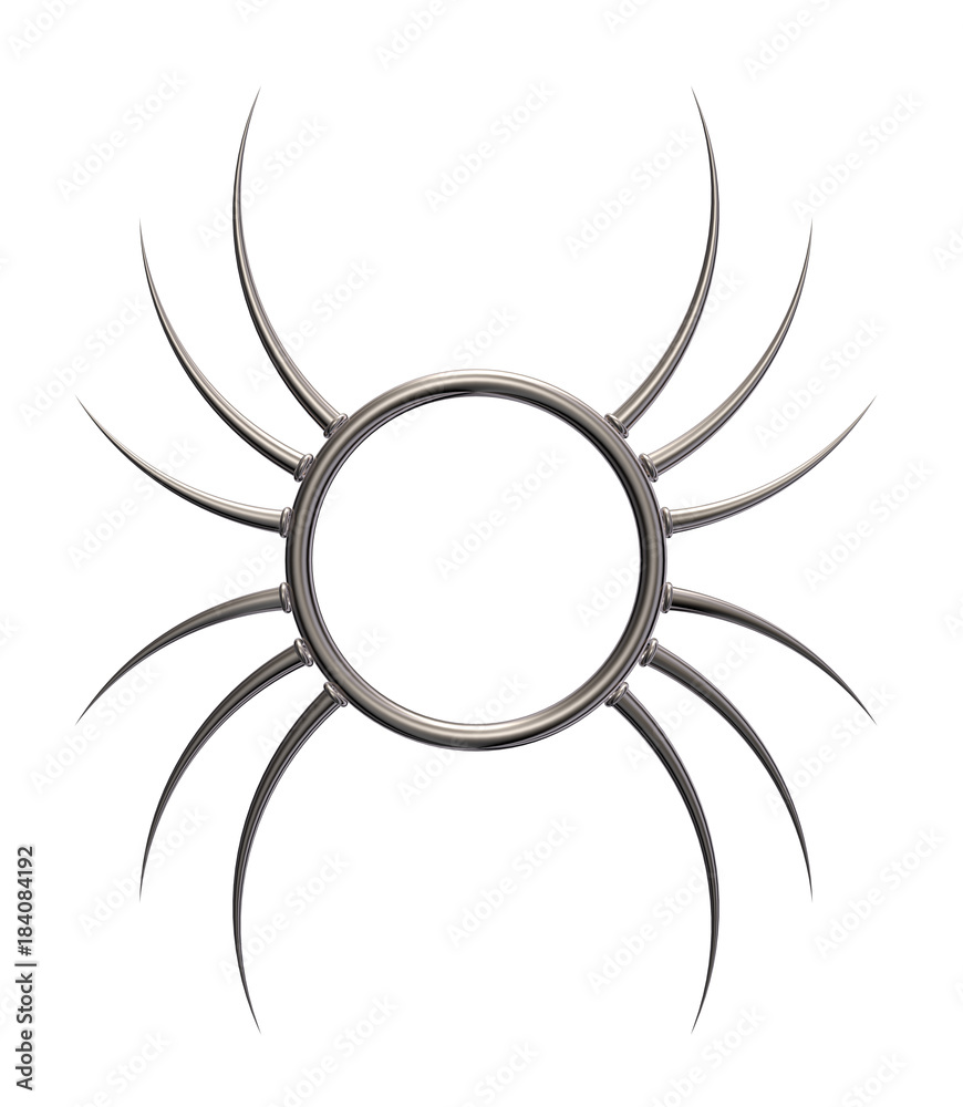 metal ring with prickles metal ring with prickles