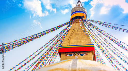Boudhanath Stupa in Kathmandu valley, Nepal photo