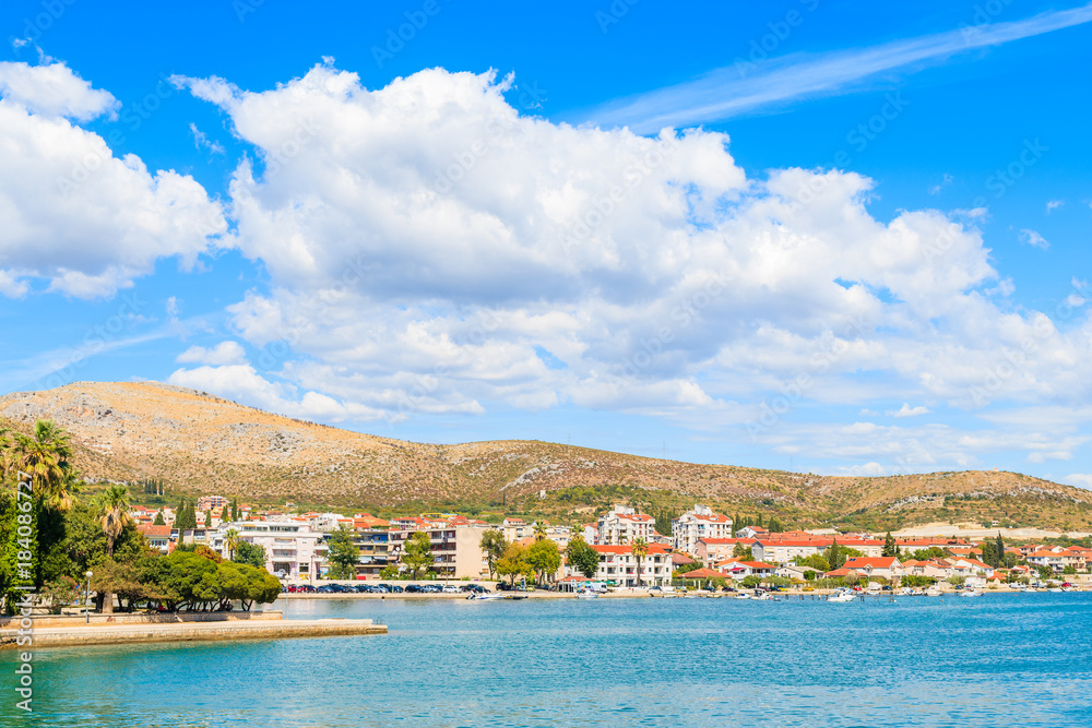 View of colorful houses in Trogir town, Dalmatia, Croatia
