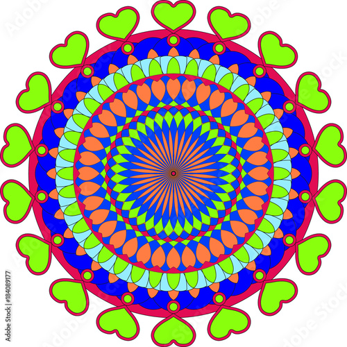 Multicolored flower pattern