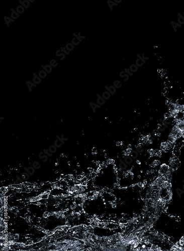 water Splash isolate On black Background © hideto111