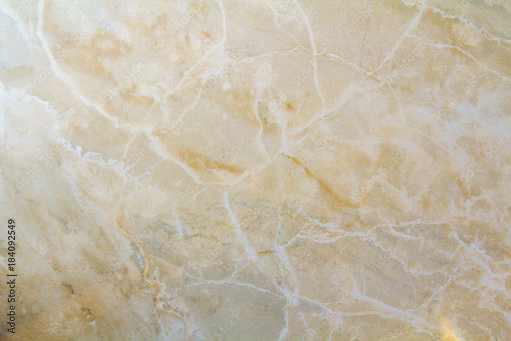 Fototapeta premium Closeup surface of marble pattern at the marble floor texture background , yellow abstract marble pattern