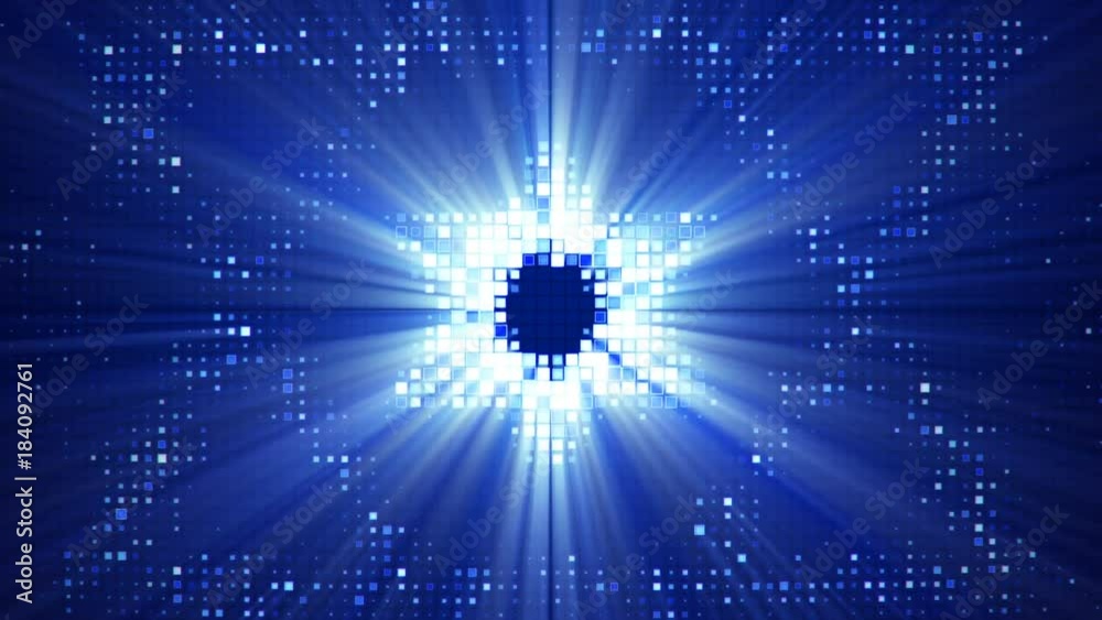 Star of David shape on monitor. Computer generated seamless loop animation 4k UHD (3840x2160)
