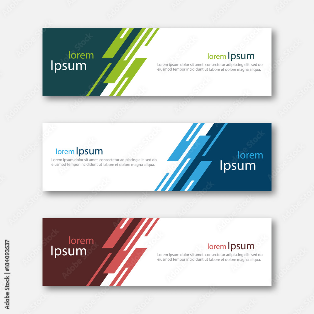 Set of abstract design banner template. Set of abstract design banner template.