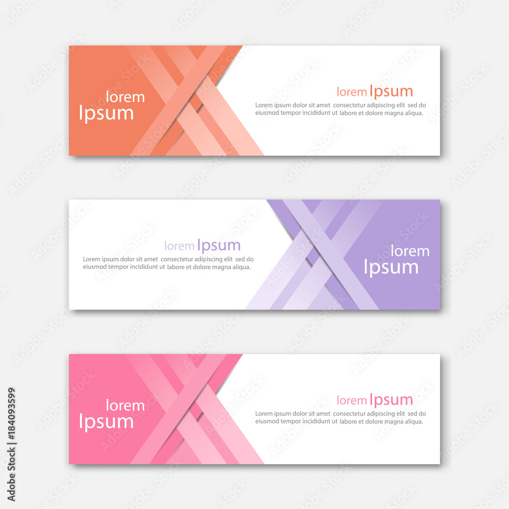 Set of abstract design banner template. Set of abstract design banner template.
