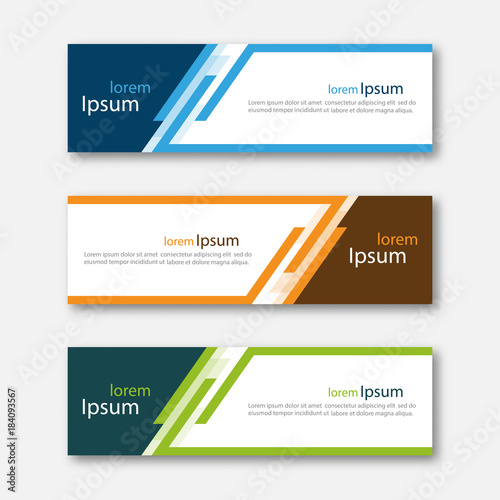 Set of abstract design banner template.
