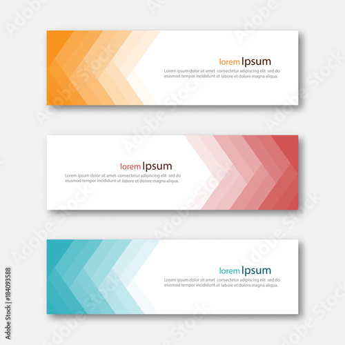 Set of abstract design banner template.