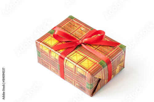 Gift box mockup, packaging in colorful wrapping paper  © Sun-flower