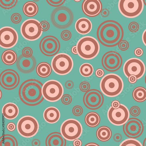 Bright seamless background with a pattern of concentric circles drops of water
