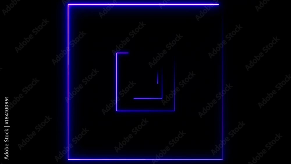 Abstract background with neon squares. Seamless loop Abstract background with neon squares. Seamless loop