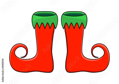 Elf shoes pair design isolated on white background