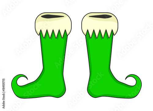 Elf shoes pair design isolated on white background