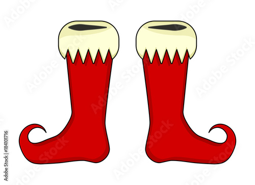 Elf shoes pair design isolated on white background