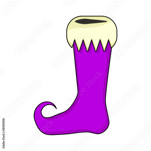Elf shoe design isolated on white background