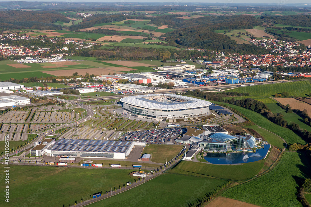 Aerial view of Sinsheim Germany Aerial view of Sinsheim Germany