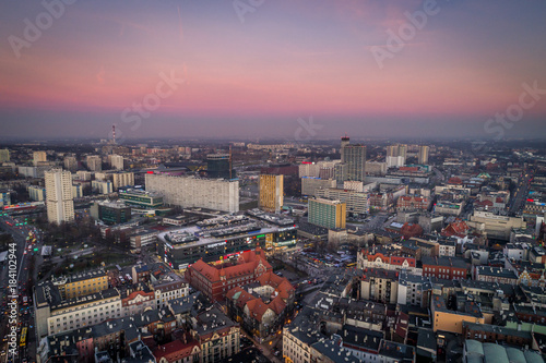 Panorama miasta katowice grudzień © BlackMediaHouse
