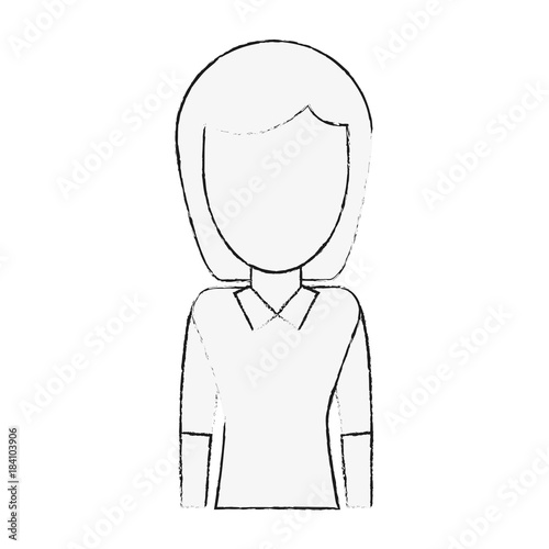 Young woman avatar cartoon icon vector illustration graphic design