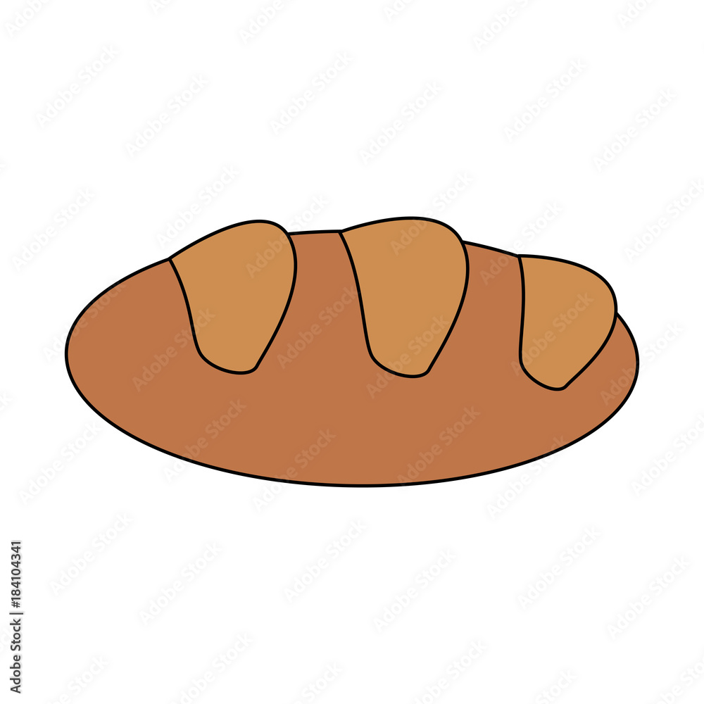 Fresh bread bakery icon vector illustration graphic design