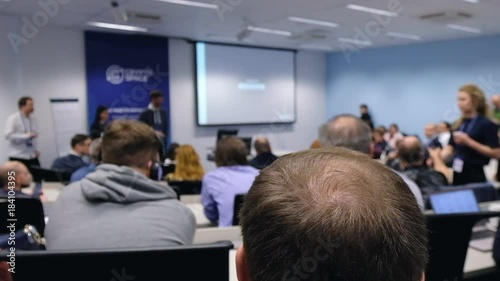 Wallpaper Mural Audience listens to the speakers at the conference hall Torontodigital.ca
