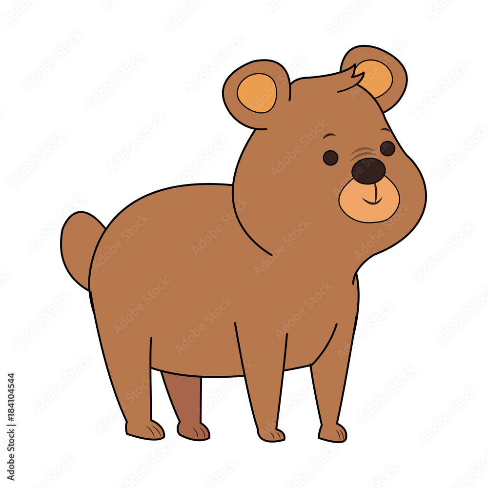 Fototapeta premium Cute bear cartoon icon vector illustration graphic design