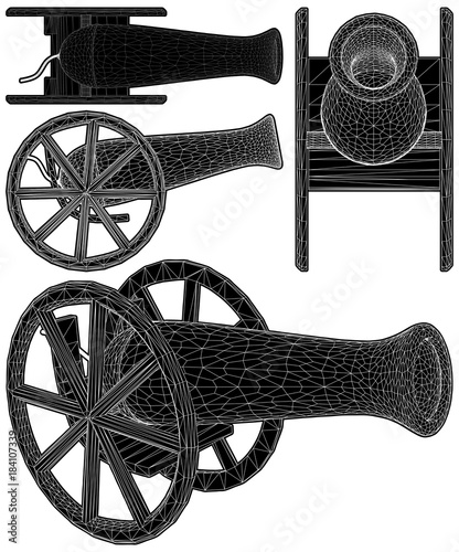 Obraz na płótnie Ancient Cannon Vector