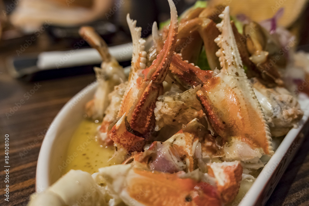 Close up shot of delicious crab Close up shot of delicious crab