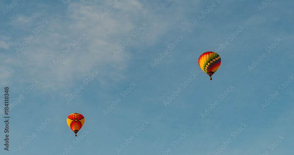 Fototapeta premium Hot Air Ballon flying high