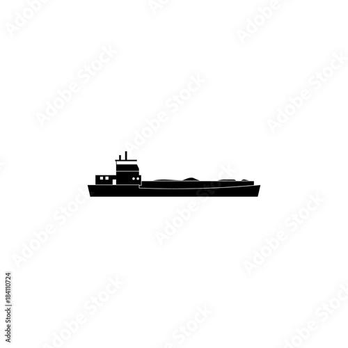 Print op canvas barge ship icon