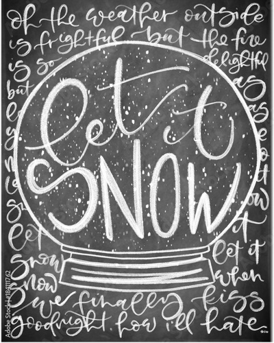 Let It Snow Calligraphy Chalk
