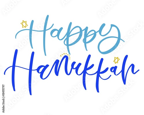 Happy Hannukah Calligraphy 