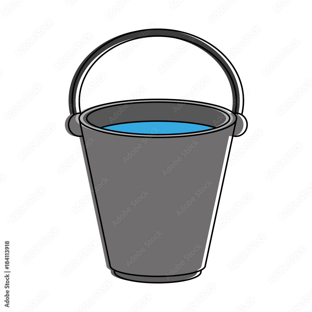 Bucket with water icon vector illustration graphic design Bucket with water icon vector illustration graphic design