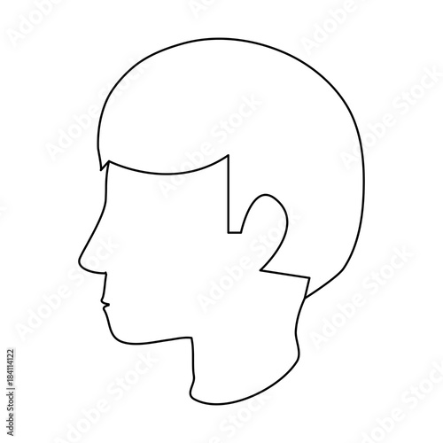 Human head silhouette icon vector illustration graphic design
