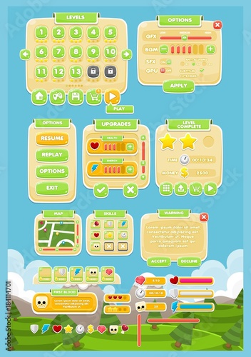 Casual Game GUI Set