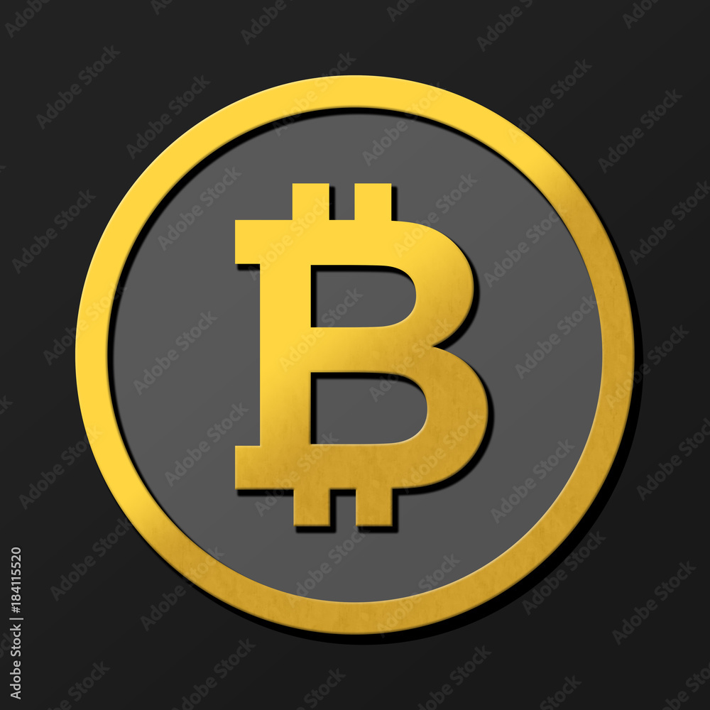 Dark bitcoin 3D coin logo illustration in gold with shadows. Rendering with shading and high closs golden B symbol concept. Dark bitcoin 3D coin logo illustration in gold with shadows. Rendering with shading and high closs golden B symbol concept.