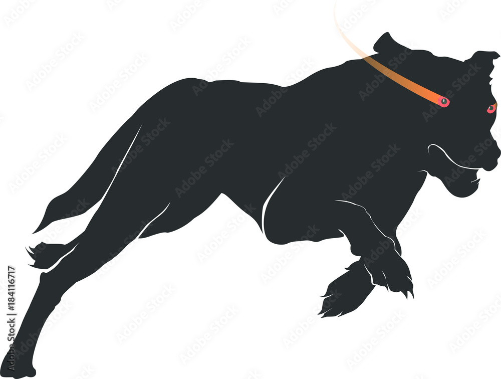 走る犬のシルエット Stock Vector Adobe Stock