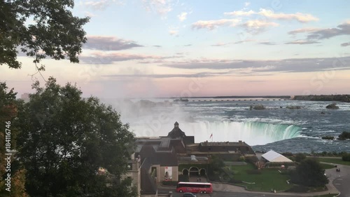 Niagara falls view at sunset, Ontario, Canada