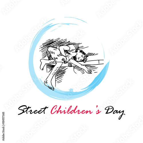 Street children's day concept