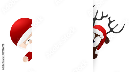 Rentier und Weihnachtsmann