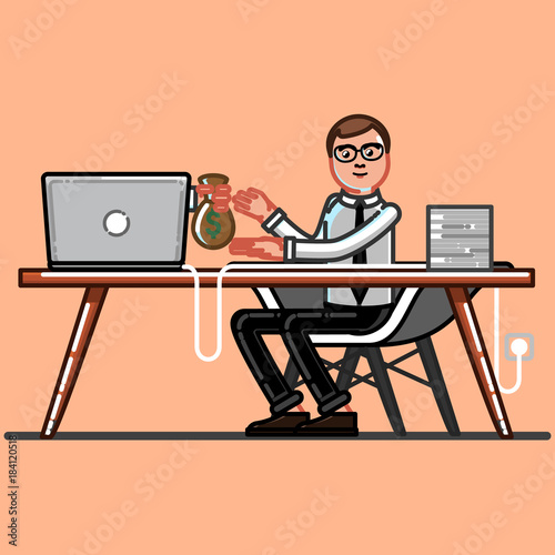 Man freelancer get money