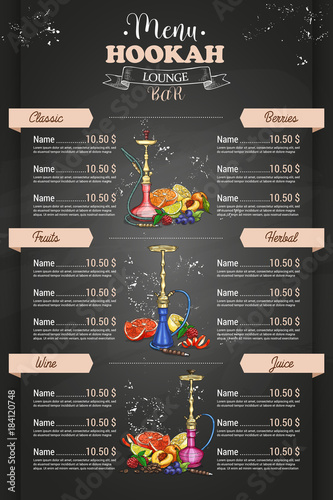 Vector color menu design