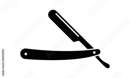 Ustra Icon. Straight Razor Illustration.