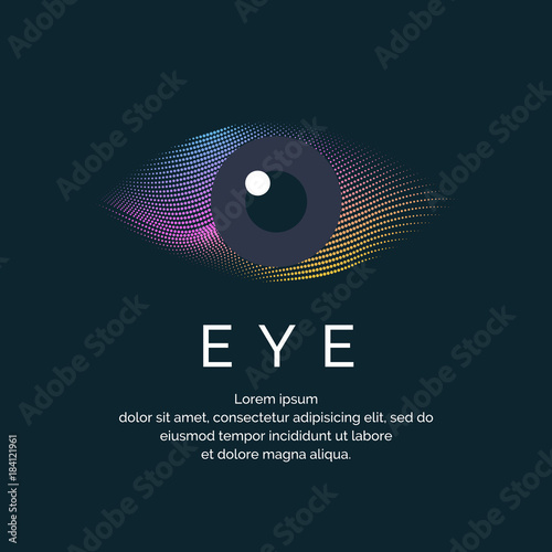Modern colored logo eye