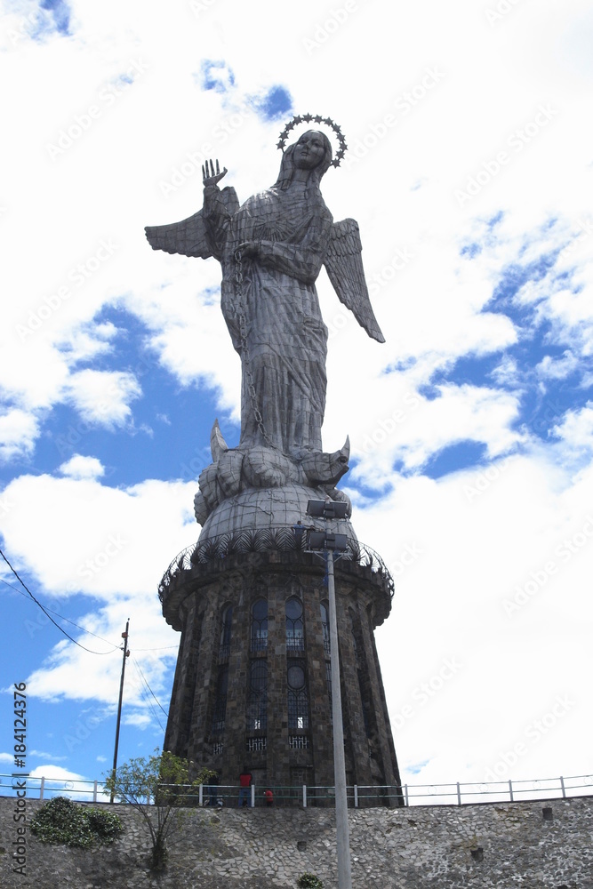 The monument of the Virgin Mary on the hill of Panecillo, Quito, Ecuador
