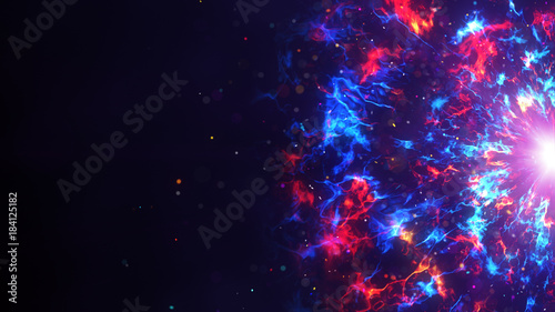 Red and blue fractal clouds...