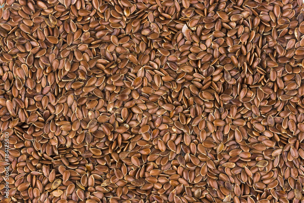 Flax seeds background, linseed texture
